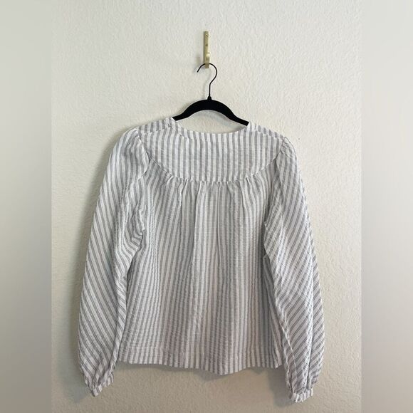 Joe's Jeans Suzie Blouse Cotton Ella Stripe Shirt M NWT - Picture 5 of 11